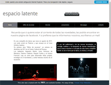 Tablet Screenshot of espaciolatente.com
